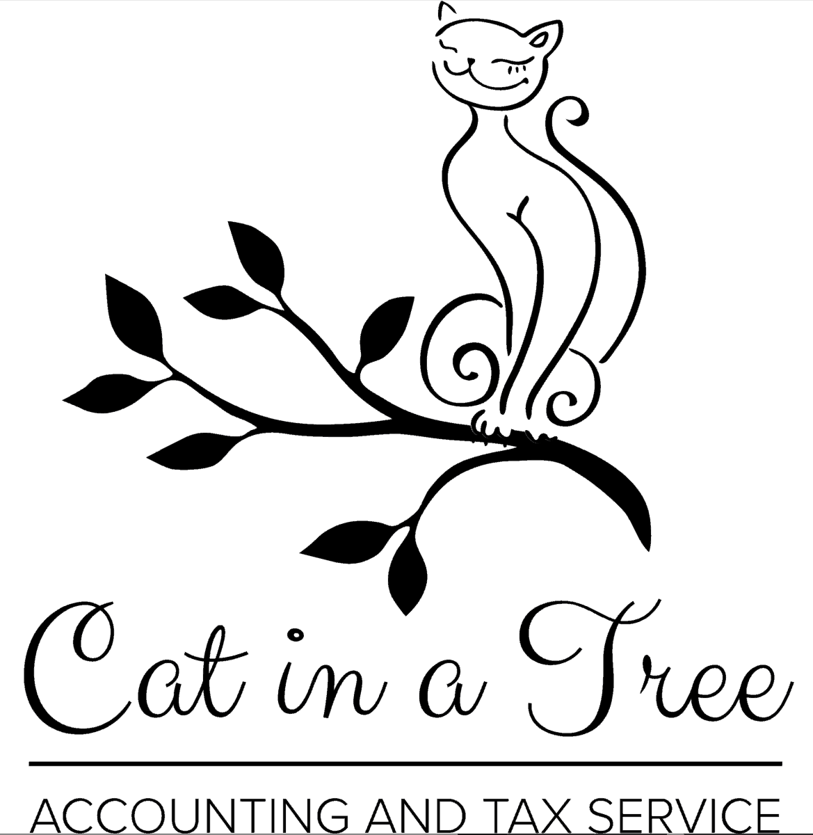 cat in a tree accounting and tax service logo